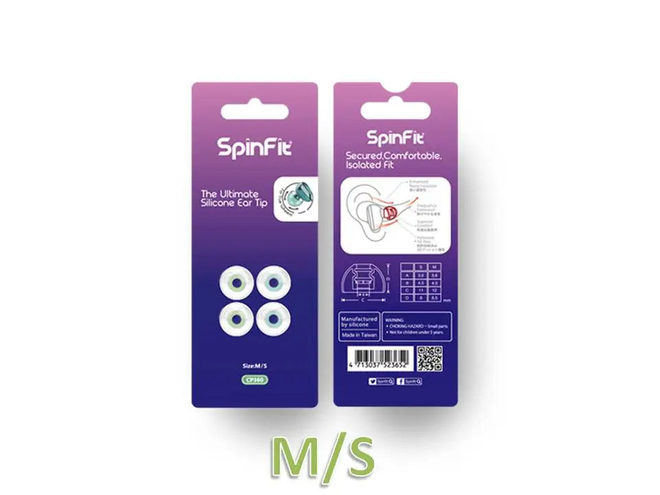SpinFit CP360 Silicone Eartips (2 Pairs)