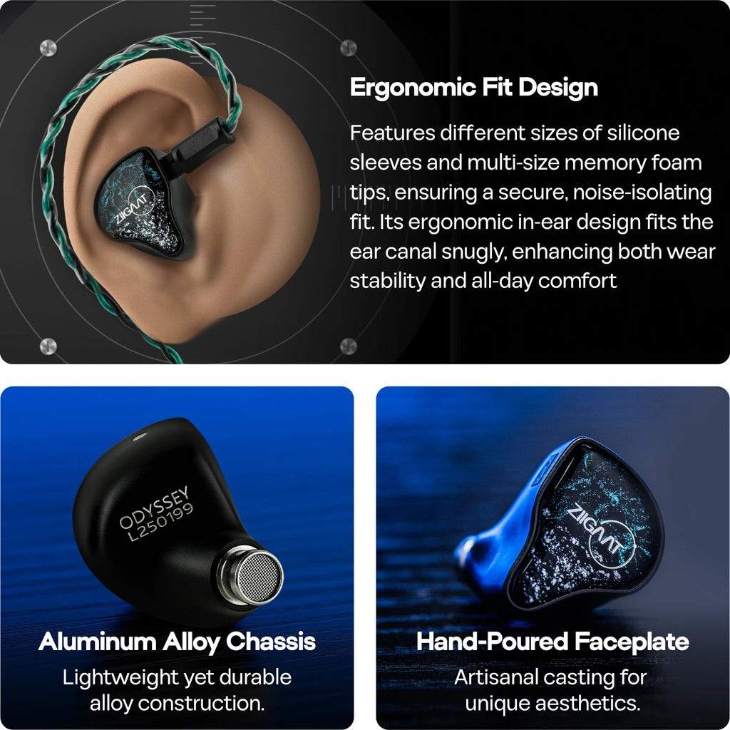 ZiiGaat x Hangout.Audio Odyssey 2 1DD+3BA Hybrid IEM