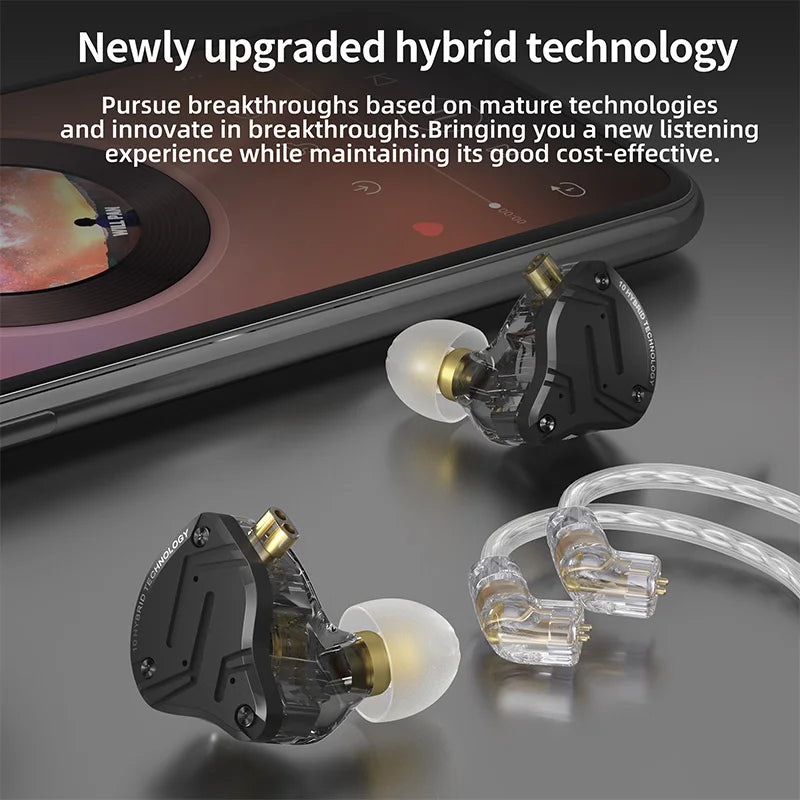 KZ ZS10 Pro X 1DD+4BA Hybrid IEM