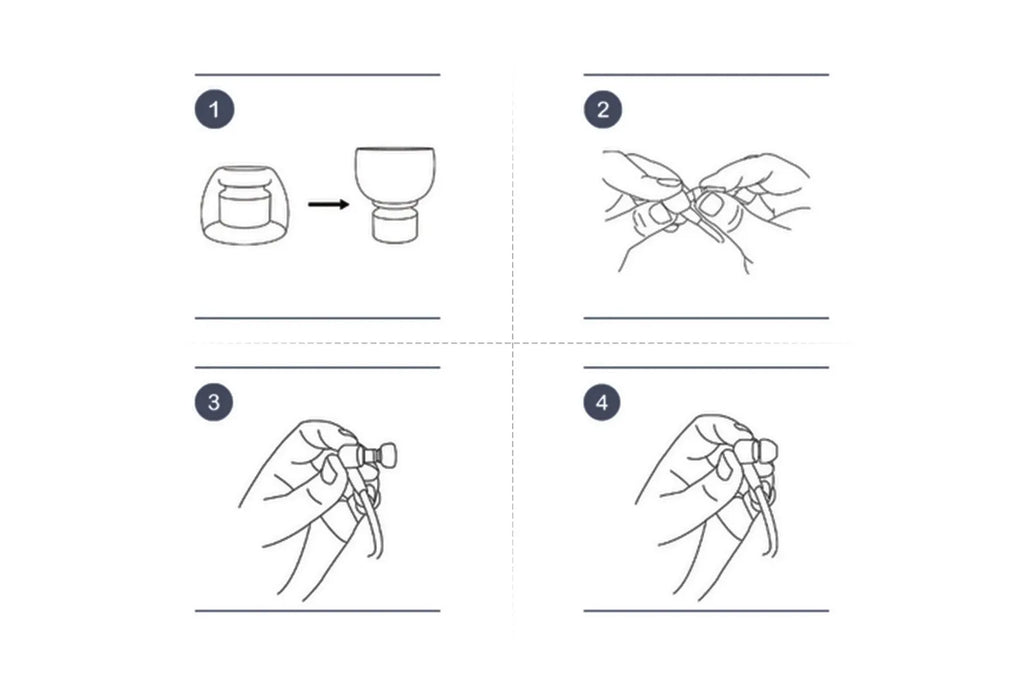 SpinFit W1 Double-Layer Silicone Eartips (1 Pair)