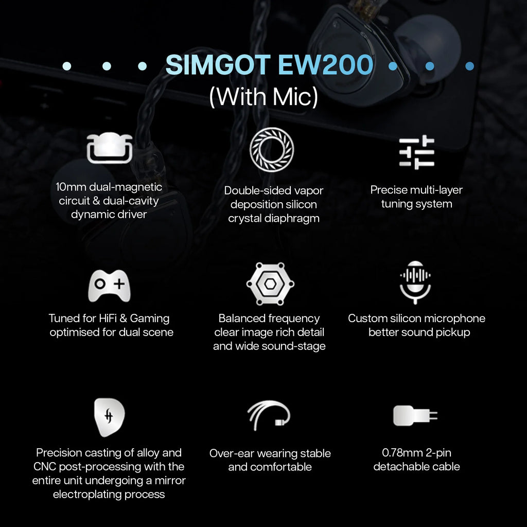 SIMGOT EW200 Dual-Magnetic Dynamic IEM