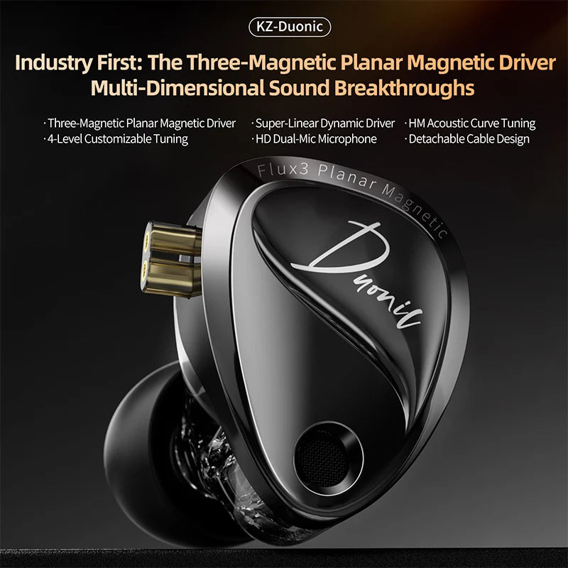 KZ Duonic Tri-Magnetic Planar IEM