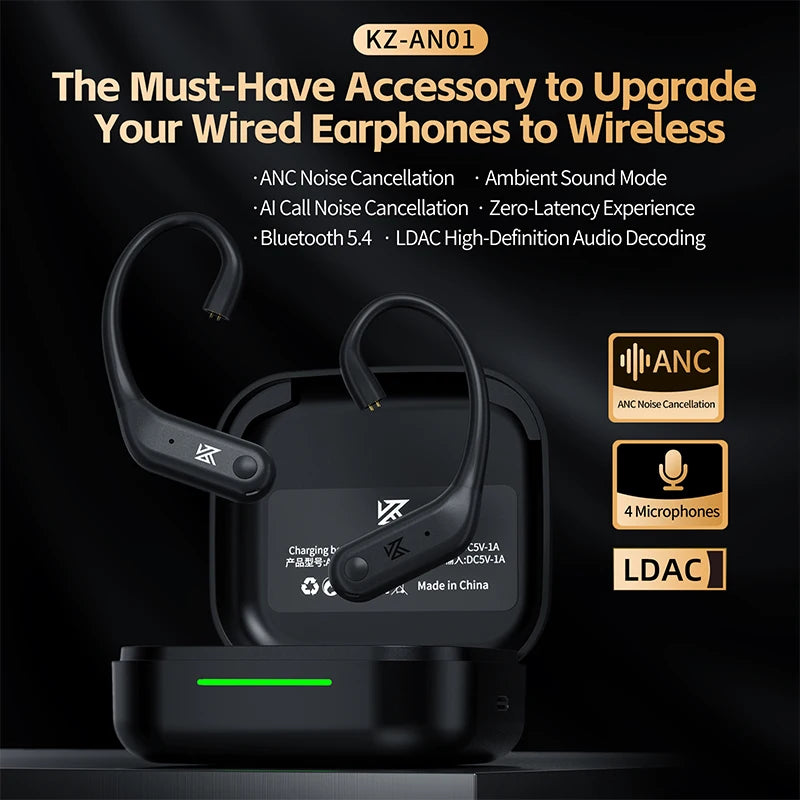 KZ AN01 Wireless ANC Earhook Earphone