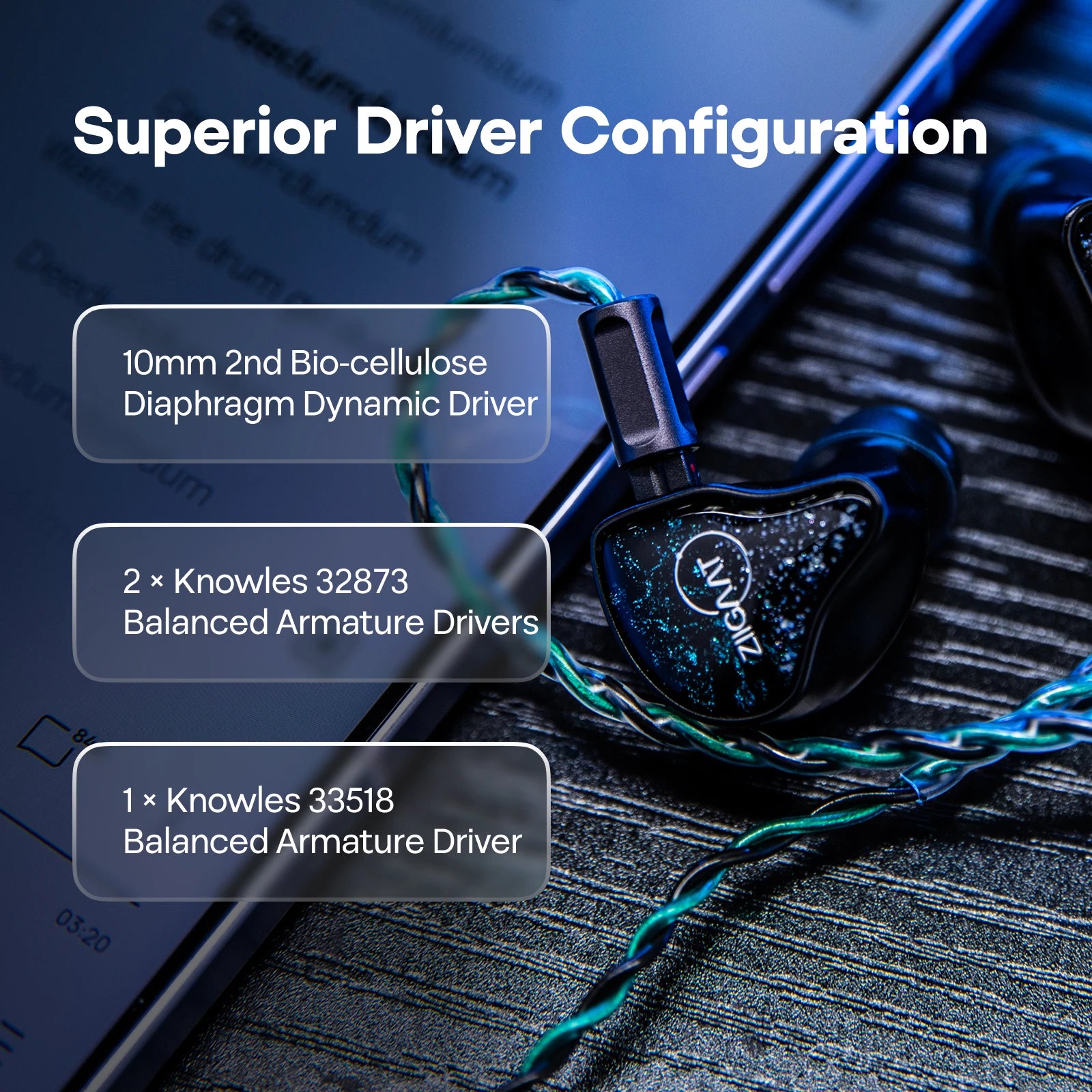 ZiiGaat x Hangout.Audio Odyssey 2 1DD+3BA Hybrid IEM