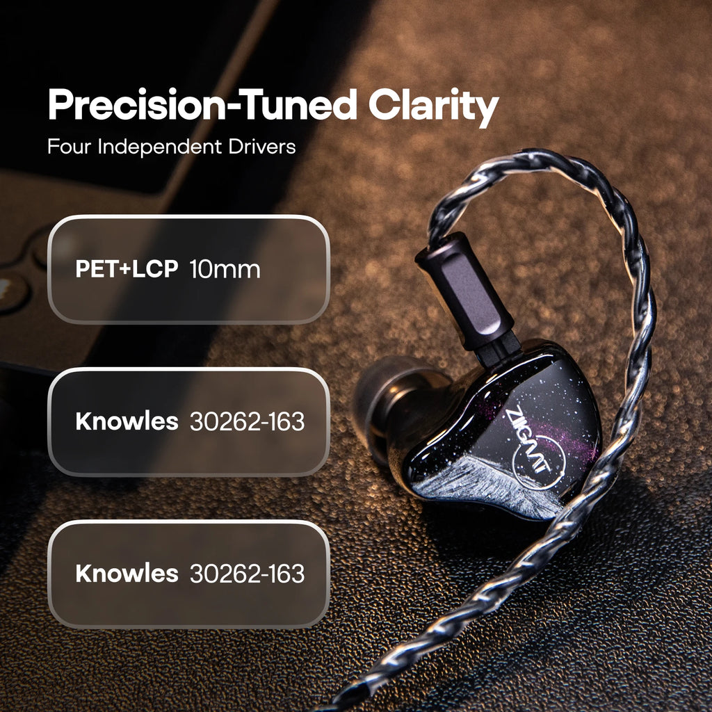 ZiiGaat Crescent 2DD+2BA Hybrid IEM