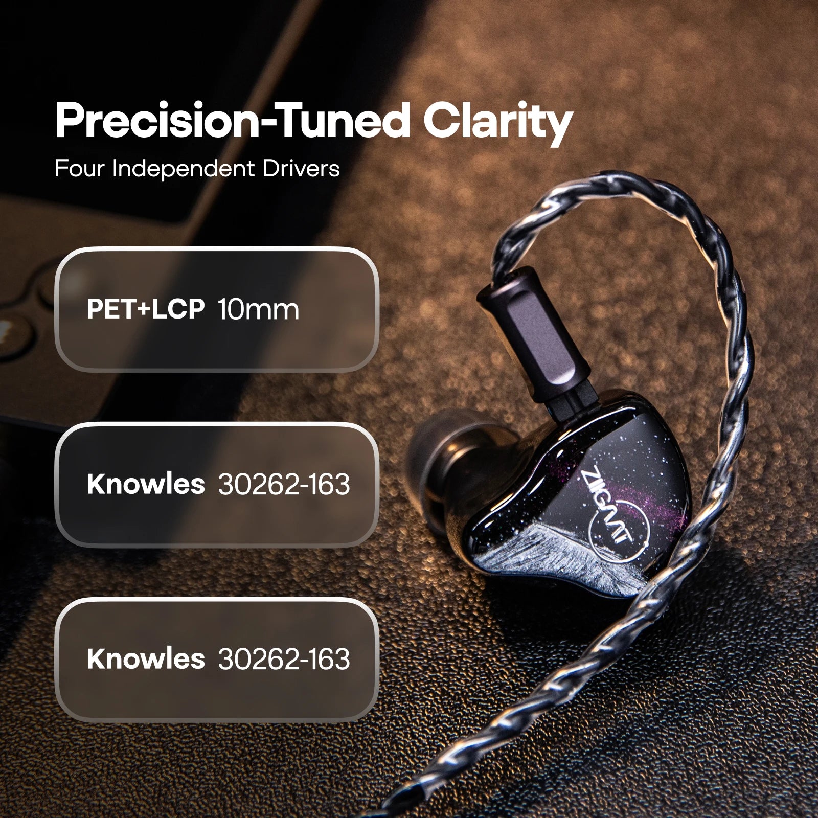 ZiiGaat Crescent 2DD+2BA Hybrid IEM