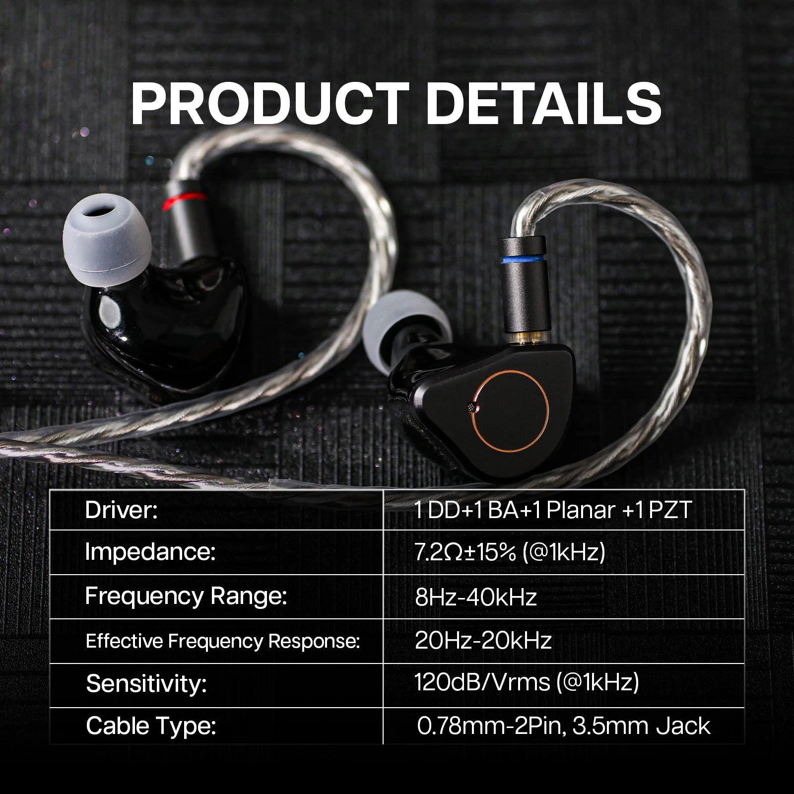 SIMGOT SuperMix 4 Hybrid 1DD+1BA+Planar+PZT IEM