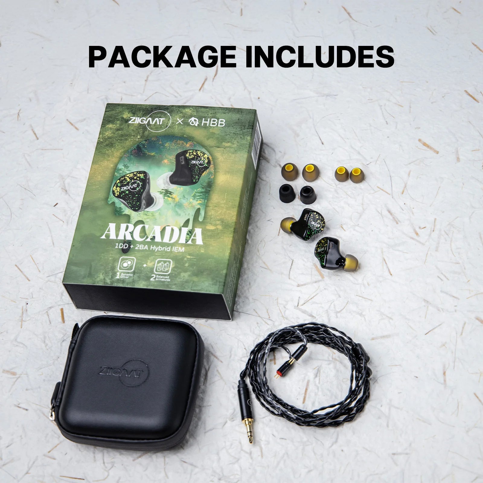 ZiiGaat x HBB Arcadia 1DD+2BA Hybrid IEM