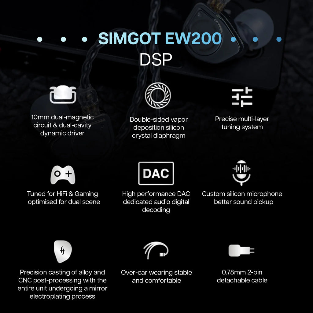 SIMGOT EW200 Dual-Magnetic Dynamic IEM