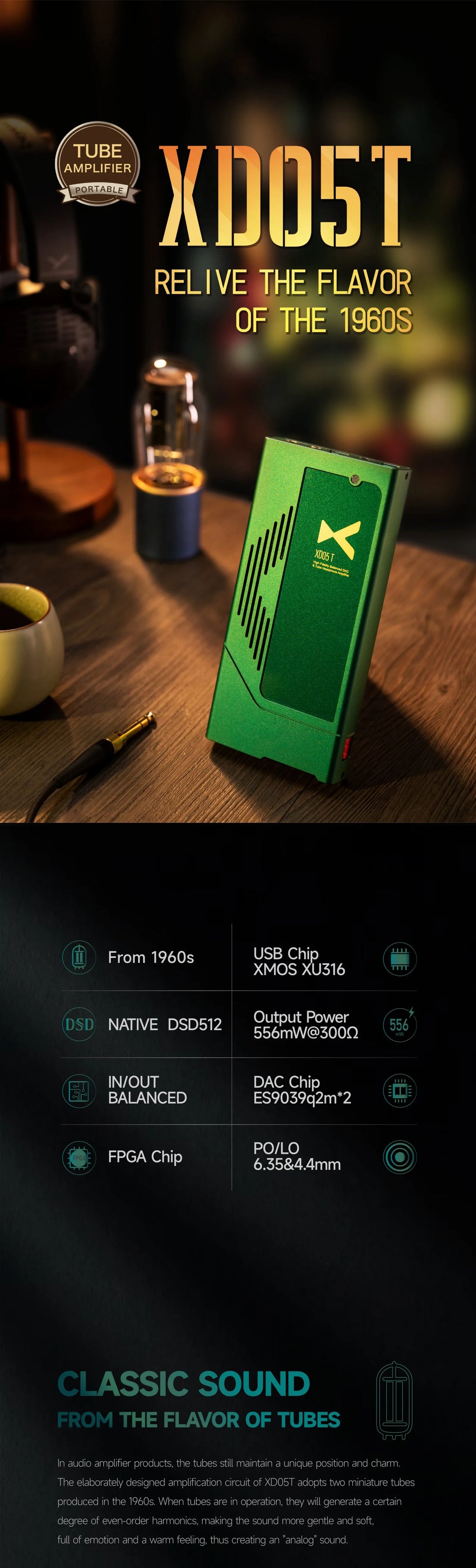 xDuoo XD05T ES9039Q2M Tube