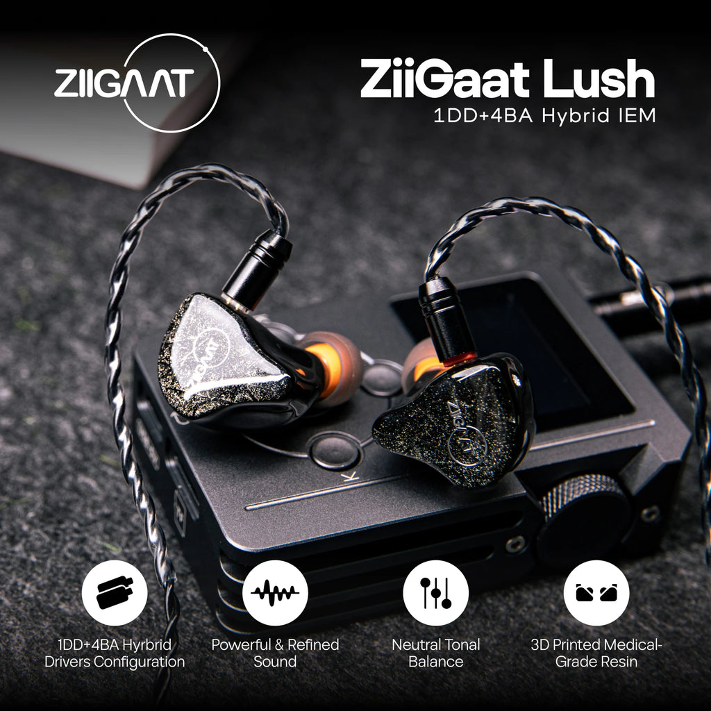 ZiiGaat Lush Studio 1DD+4BA Hybrid IEM
