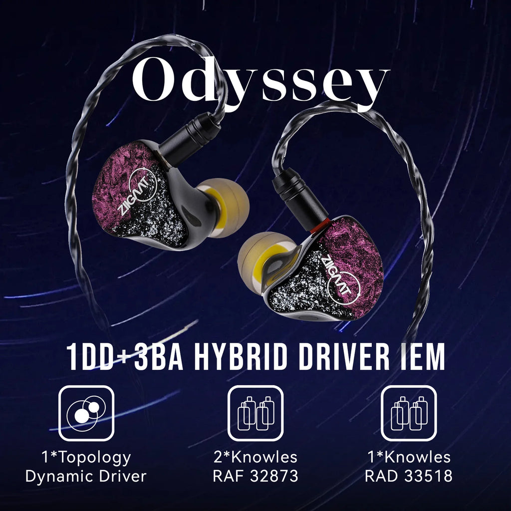 ZiiGaat Odyssey 1DD+3BA Hybrid IEM